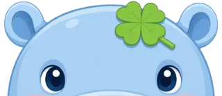 Moodrate's hippo peeking over the edge