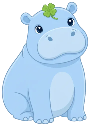Moodrate's hippo mascot