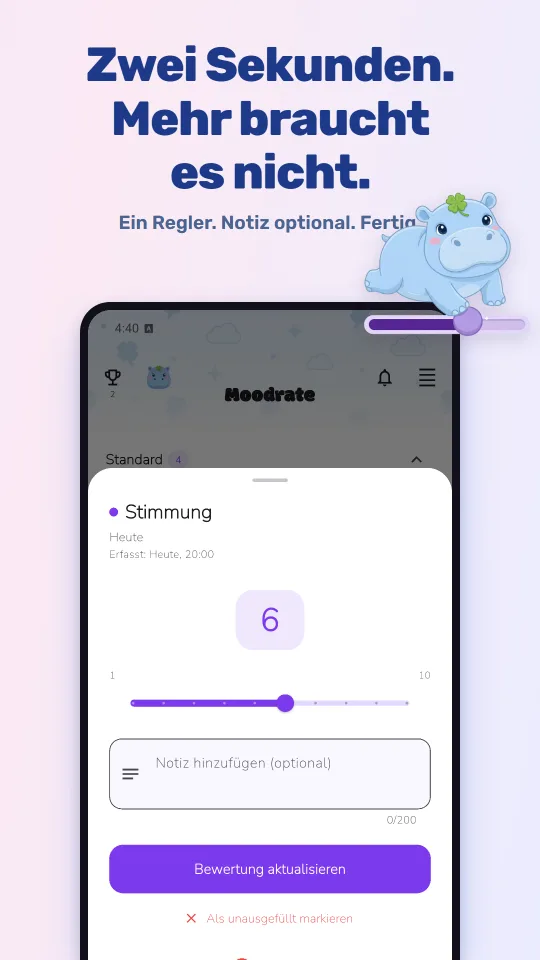 Zwei Sekunden. Mehr braucht es nicht.